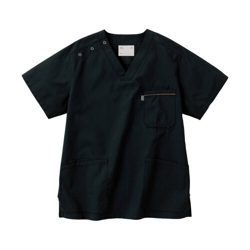 男女兼用スクラブ ブラック M