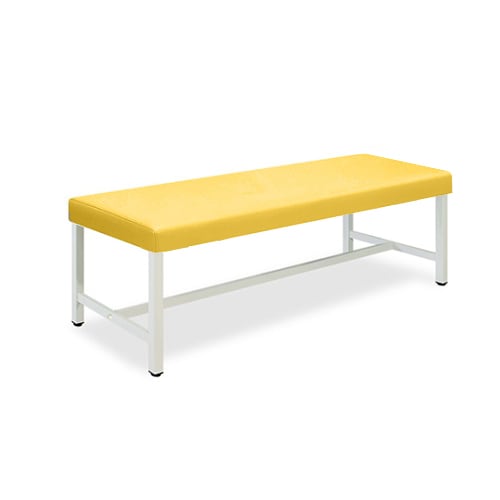 スチールベッド 長さ170×高さ50cm イエロー