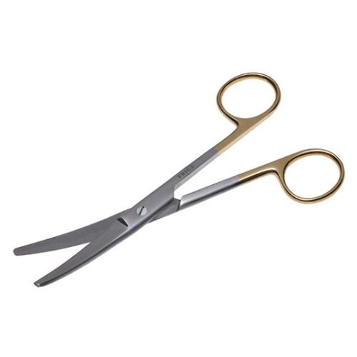 T/C外科剪刀 14.5cm 曲 両鈍