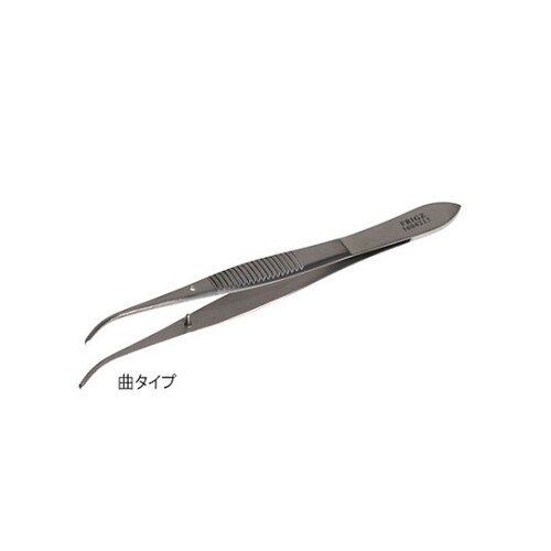 グレフェ デリケートピンセット 10cm 曲