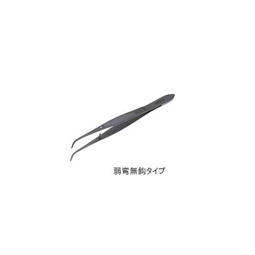 デリケート ピンセット 10cm 弱弯 無鈎