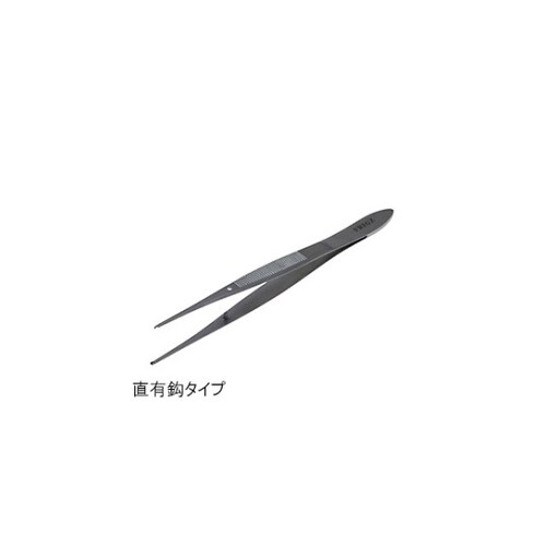 デリケート ピンセット 10cm 直 有鈎