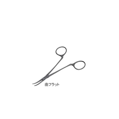毛抜き鉗子 12.5cm 曲フラット