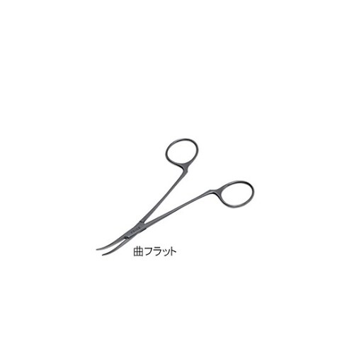 毛抜き鉗子 14cm 曲フラット