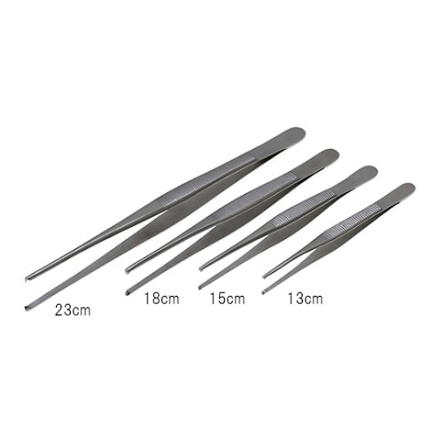 一般外科ピンセット 小波 18cm 有鈎