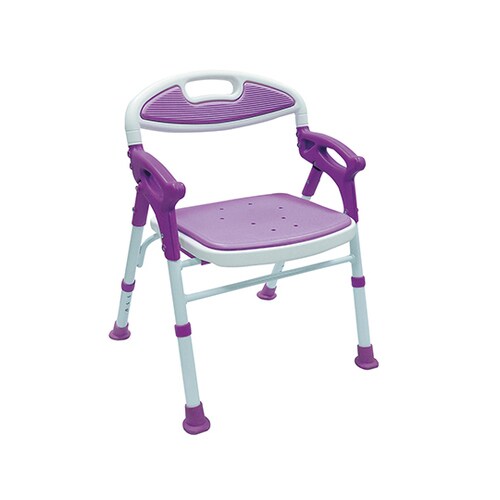 折りたたみシャワーチェアー 楽湯 パープル
