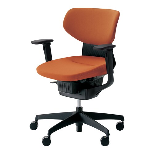 イング クッションラテラル可動肘 本体黒橙 硬床用