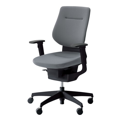 イング クッションバーチカル可動肘本体黒薄灰硬床用