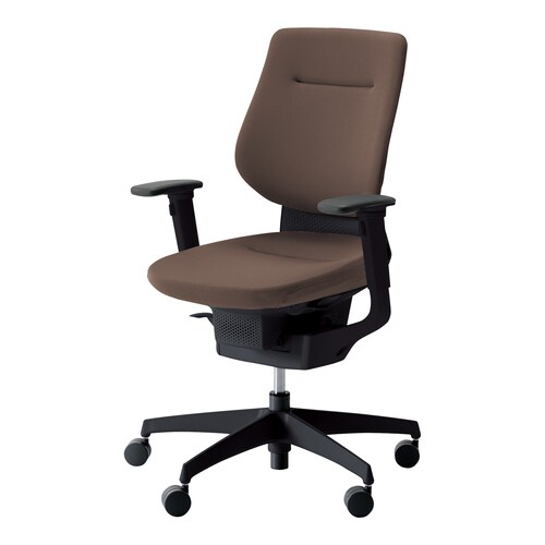 イング クッションバーチカル可動肘本体黒濃茶硬床用