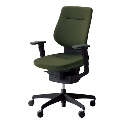 イング クッションバーチカル可動肘本体黒深緑硬床用