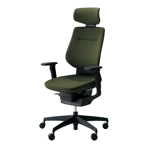 イング クッションヘッド付可動肘本体黒深緑 硬床用