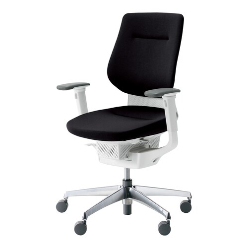 イングクッションバーチカル可動肘本体白銀脚黒硬床用