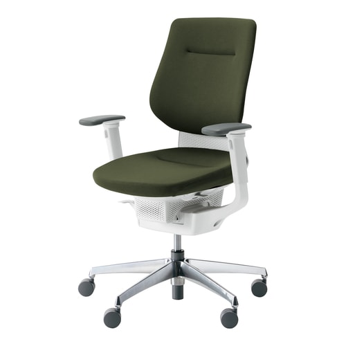 イングクッションバーチカル可動肘本体白銀脚深緑硬床