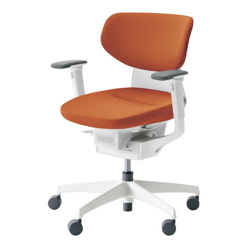 イング クッションラテラル可動肘 本体白橙 硬床用