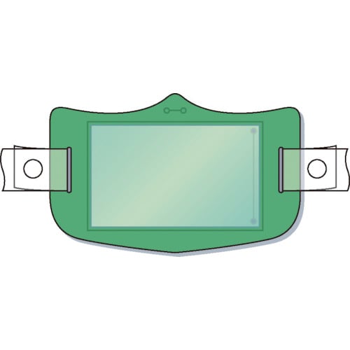 e帽章透明ポケット付き緑 ヘルメット用樹脂バンド付