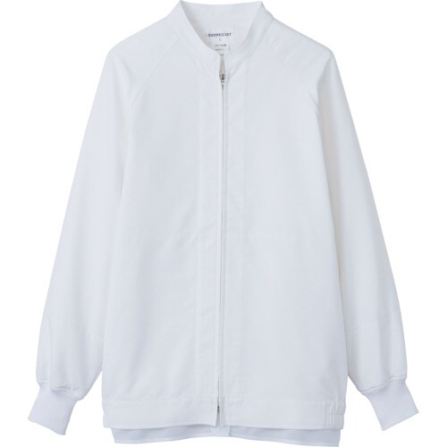 男女兼用長袖ジャンパー ホワイト LL