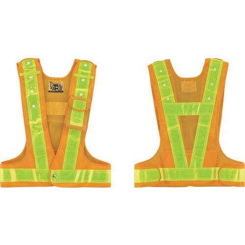 多機能セーフティベスト黄/黄反射フリーサイズ