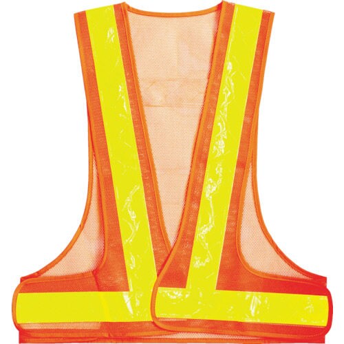 耐候性ベスト蛍光オレンジ×蛍光ライムイエロー