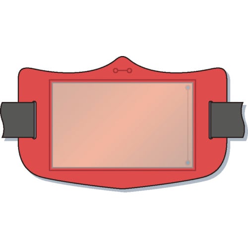 e腕章透明ポケット付き赤ロングゴムバンド付