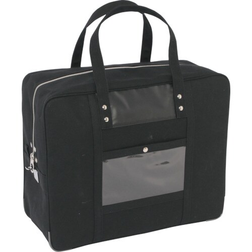 帆布メール用ボストン(LL)馬蹄錠金具付黒