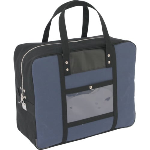 帆布メール用ボストン(LL)馬蹄錠金具付紺