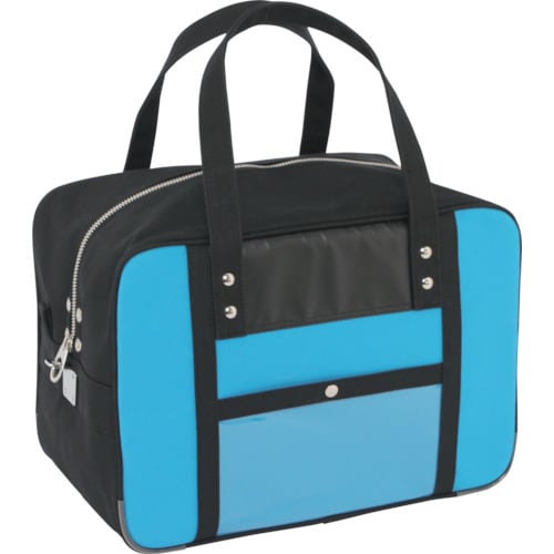 帆布メール用ボストンMマチ広馬蹄錠金具付ブルー