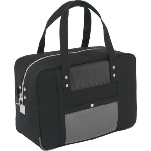 帆布メール用ボストン(M)馬蹄錠金具付黒