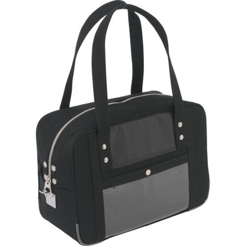 帆布メール用ボストン(S)馬蹄錠金具付黒