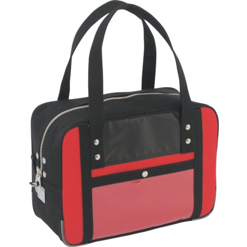 帆布メール用ボストン(S)馬蹄錠金具付赤