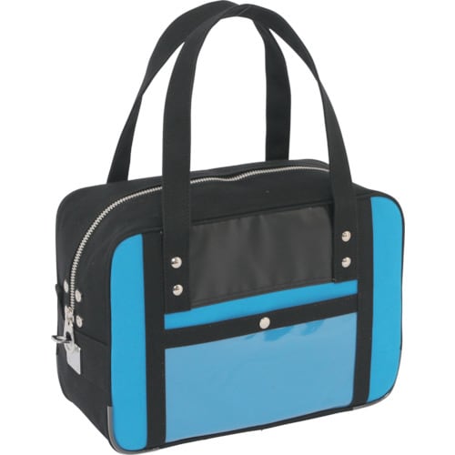 帆布メール用ボストン(S)馬蹄錠金具付ブルー