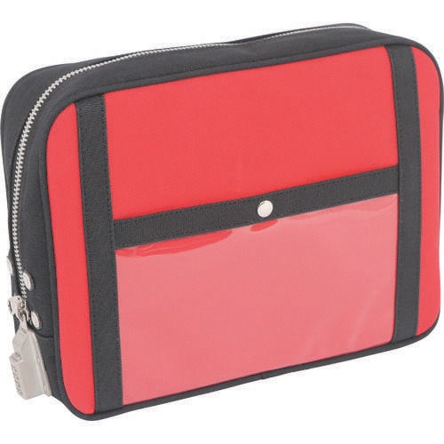 帆布メール用ポーチ(L)SED−1錠付赤