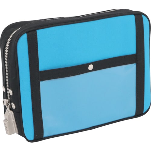 帆布メール用ポーチ(L)SED−1錠付ブルー