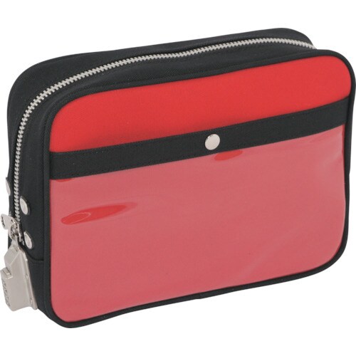 帆布メール用ポーチ(M)SED−1錠付赤