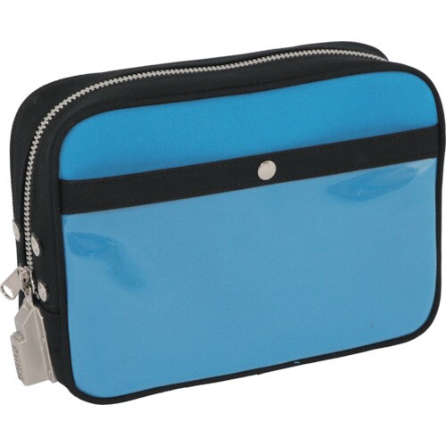 帆布メール用ポーチ(M)SED−1錠付ブルー