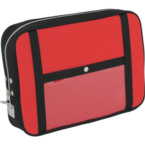 帆布メール用ポーチ(LL)馬蹄錠金具付赤