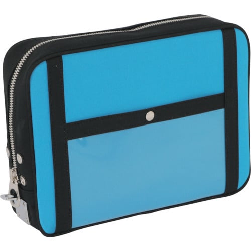 帆布メール用ポーチ(L)馬蹄錠金具付ブルー