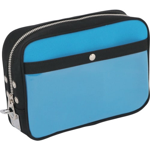 帆布メール用ポーチ(M)馬蹄錠金具付ブルー