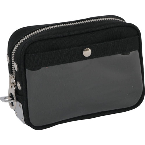 帆布メール用ポーチ(SS)馬蹄錠金具付黒