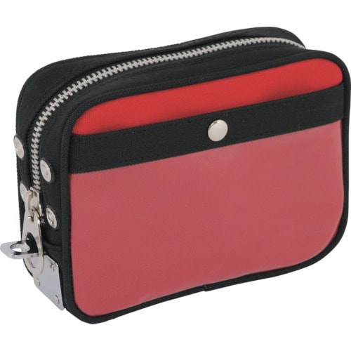 帆布メール用ポーチ(SS)馬蹄錠金具付赤