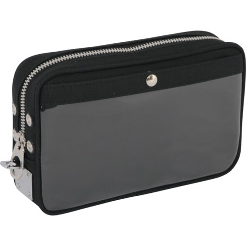 帆布メール用ポーチ(S)馬蹄錠金具付黒