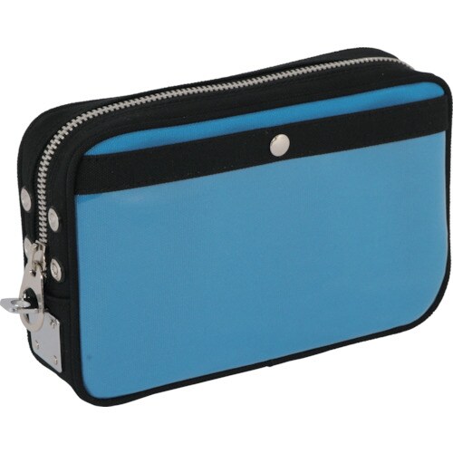 帆布メール用ポーチ(S)馬蹄錠金具付ブルー