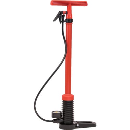 ダイヤポンプ空気入れ圧力計付きレッド