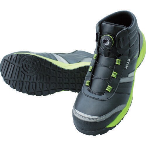 シューズA種耐滑ミッドカットブラック24.0