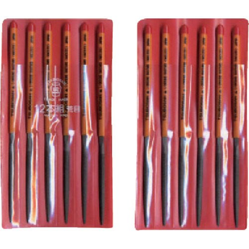 組ヤスリ 12本組 半丸荒目