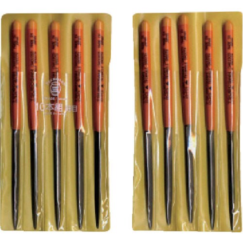 組ヤスリ 10本組 三角細目