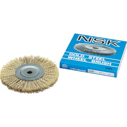 鋼線ゴールドホイールブラシ W9E