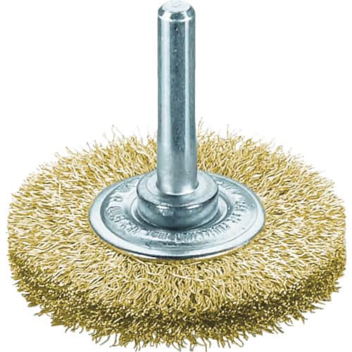 軸付ホイルブラシ 真鍮線 0.2φ60