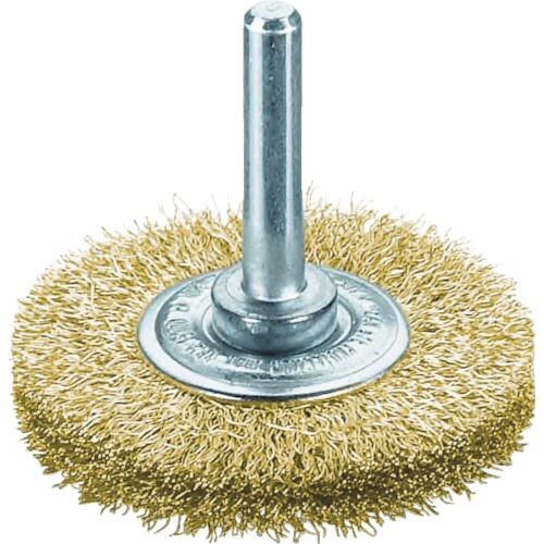 軸付ホイルブラシ 真鍮線 0.2φ70