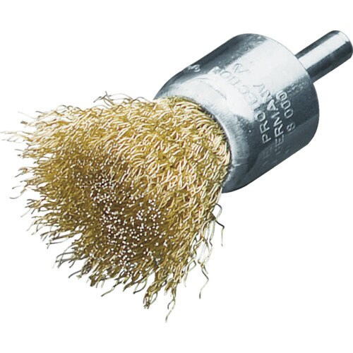 軸付エンド型ブラシ高張度真鍮波線0.25Φ17