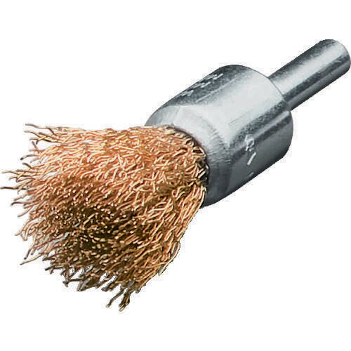 軸付エンド型ブラシ高張度真鍮波線0.25Φ23